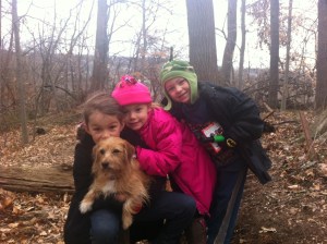 kids and dog hikephoto
